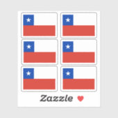 Sticker Drapeau chilien (Feuille)