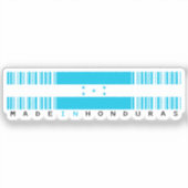 Sticker Drapeau code-barres Fabriqué au Honduras (Recto)