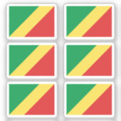 Sticker Drapeau Congo Collection pack de 6 (Recto)