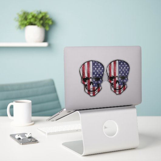 Sticker Drapeau cool (Ordinateur portable sur le bureau)