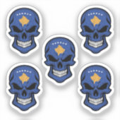 Sticker Drapeau crâne souriant du Kosovo (Recto)