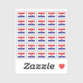Sticker Drapeau Croatie Miniature 30pcs (Feuille)