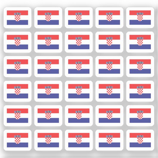 Sticker Drapeau Croatie Miniature 30pcs (Recto)