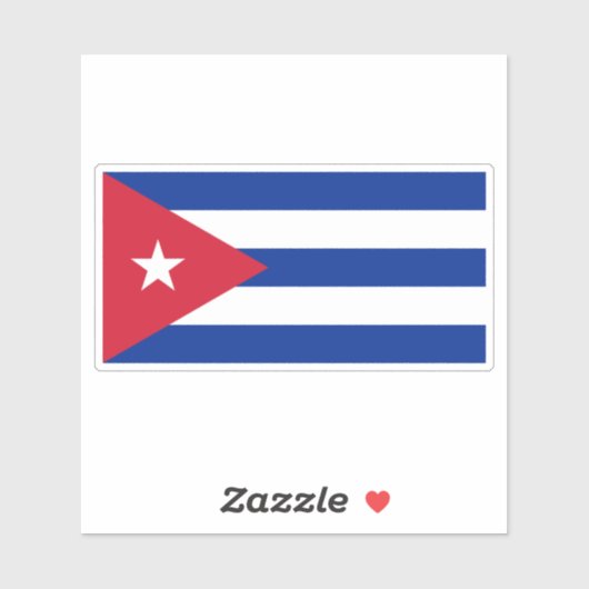 Sticker Drapeau Cuba (Feuille)