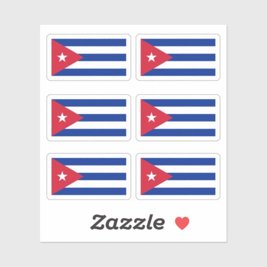 Sticker Drapeau cubain (Feuille)