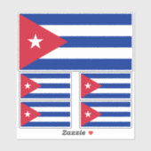 Sticker Drapeau cubain, La Havane, Fidel Castro, Che Gueva (Feuille)