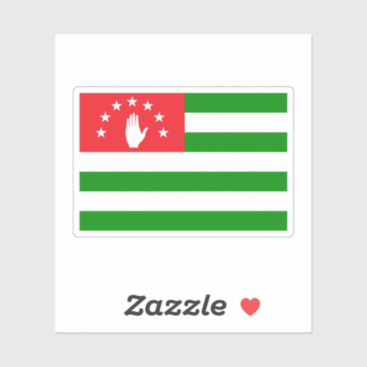 Sticker Drapeau d'Abkhazie (Feuille)