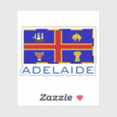 Sticker Drapeau d'Adélaïde, Australie (Feuille)