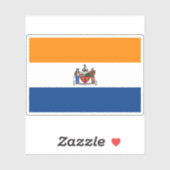 Sticker Drapeau d'Albany, New-York (Feuille)