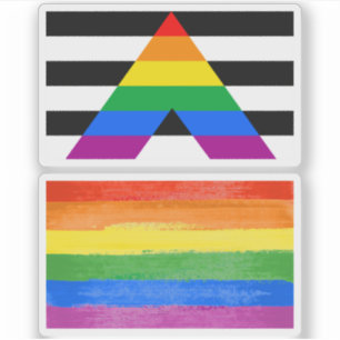 Sticker Drapeau d'allié straight