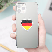 Sticker Drapeau d'amour Allemagne (Téléphone)