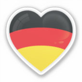 Sticker Drapeau d'amour Allemagne (Recto)