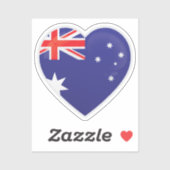 Sticker Drapeau d'amour Australie (Feuille)