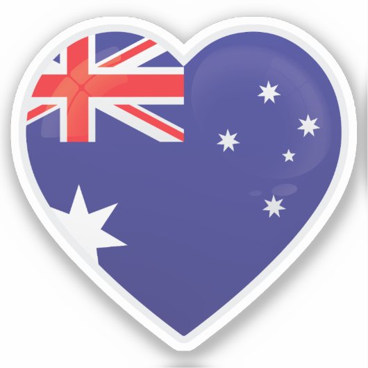 Sticker Drapeau d'amour Australie (Recto)
