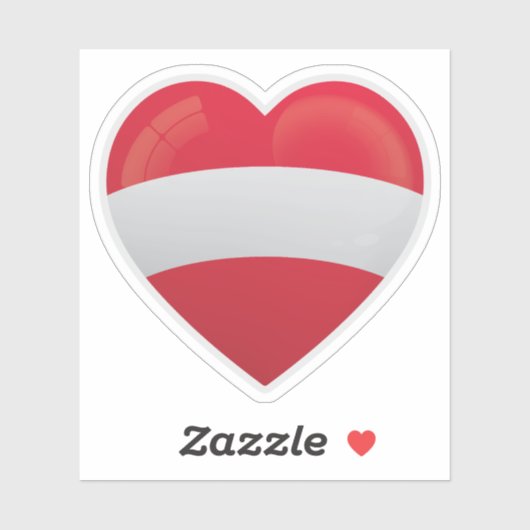 Sticker Drapeau d'amour Autriche (Feuille)