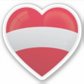 Sticker Drapeau d'amour Autriche (Devant)