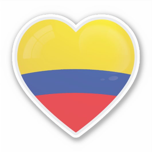 Sticker Drapeau d'amour Colombie (Devant)