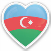 Sticker Drapeau d'amour d'Azerbaïdjan (Recto)