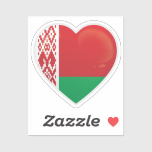 Sticker Drapeau d'amour de la Biélorussie