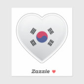 Sticker Drapeau d'amour de la Corée (Feuille)