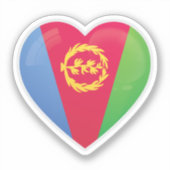 Sticker Drapeau d'amour de l'Érythrée (Recto)