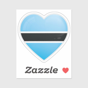 Sticker Drapeau d'amour du Botswana