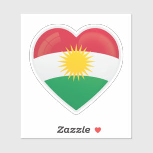 Sticker Drapeau d'amour du Kurdistan