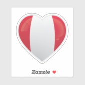 Sticker Drapeau d'amour du Pérou (Feuille)