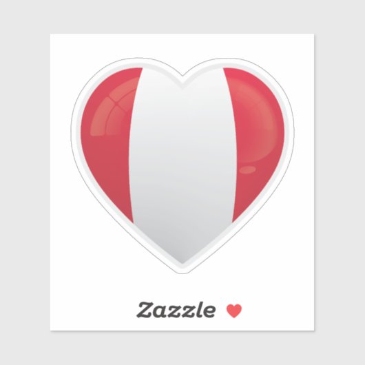 Sticker Drapeau d'amour du Pérou (Feuille)