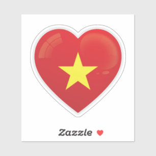 Sticker Drapeau d'amour du Vietnam