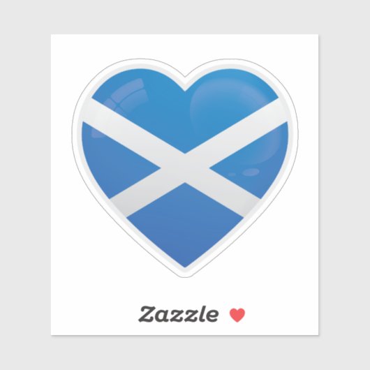 Sticker Drapeau d'amour écossais (Feuille)