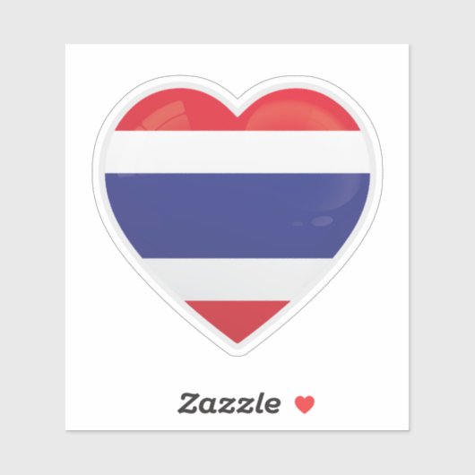 Sticker Drapeau d'amour en Thaïlande (Feuille)