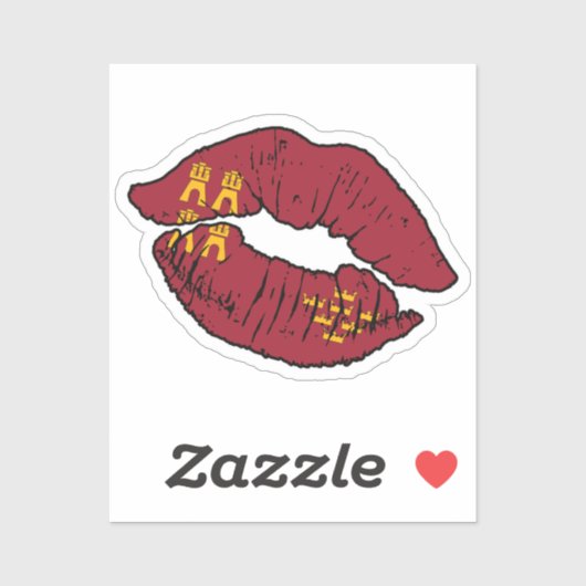 Sticker Drapeau d'amour Murcia Murcian (Feuille)