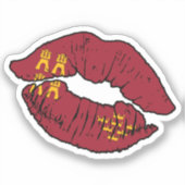 Sticker Drapeau d'amour Murcia Murcian (Recto)
