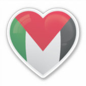 Sticker Drapeau d'amour palestinien (Devant)