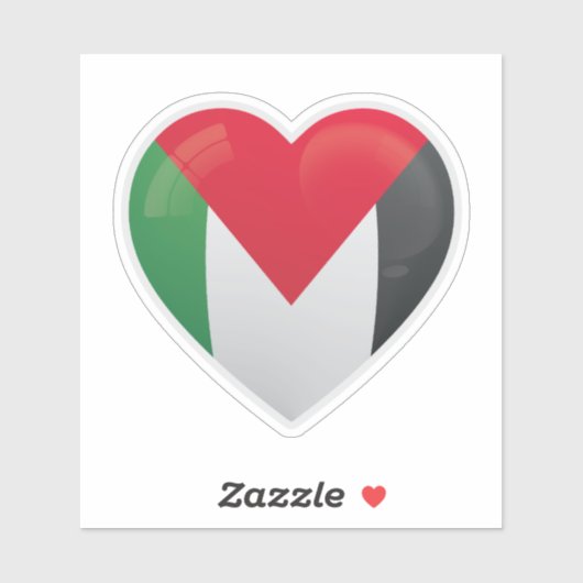 Sticker Drapeau d'amour palestinien (Feuille)
