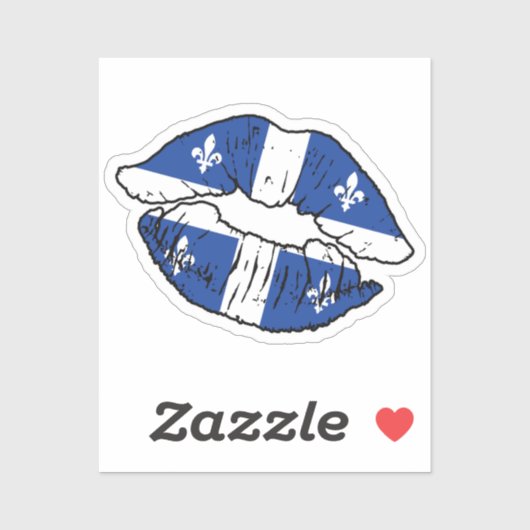 Sticker Drapeau d'amour Québécois (Feuille)
