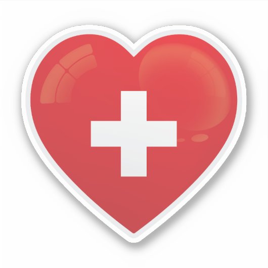 Sticker Drapeau d'amour Suisse (Devant)