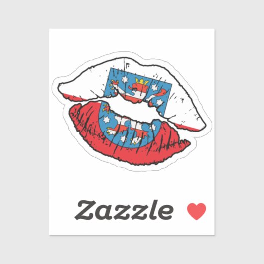 Sticker Drapeau d'amour Thuringe (Feuille)