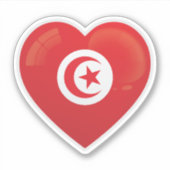 Sticker Drapeau d'amour tunisien (Devant)