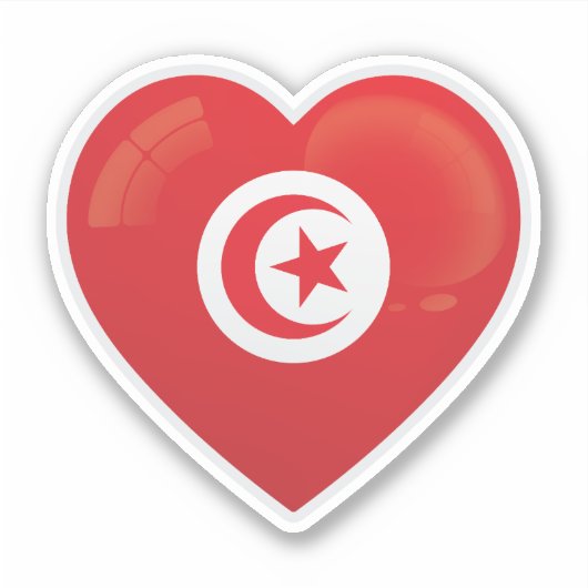 Sticker Drapeau d'amour tunisien (Devant)