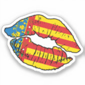 Sticker Drapeau d'amour Valence Valencienne Lipstick (Recto)