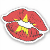 Sticker Drapeau d'amour vietnamien (Recto)