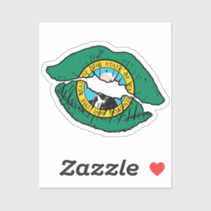 Sticker Drapeau d'amour Washington Washingtonian Lipstick