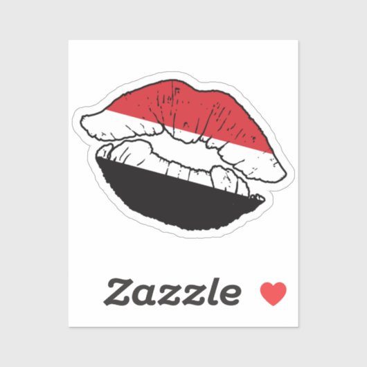 Sticker Drapeau d'amour Yéménite (Feuille)