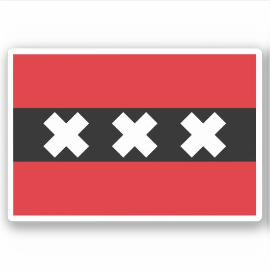 Sticker Drapeau d'Amsterdam (Devant)