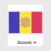 Sticker Drapeau d'Andorre (Feuille)