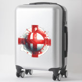 Sticker Drapeau d'Angleterre avec football (Sur valise)
