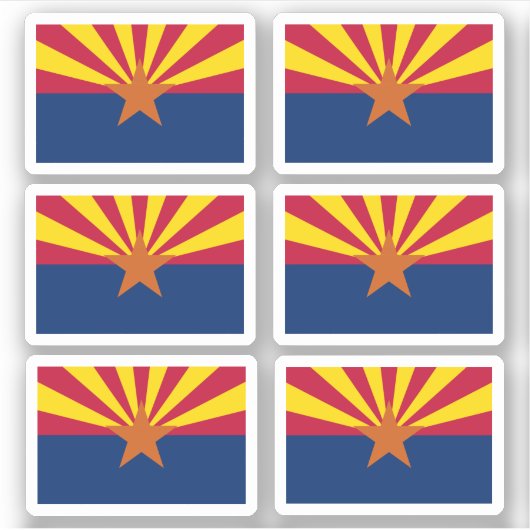 Sticker Drapeau d'Arizonan, drapeau de l'État américain (Devant)