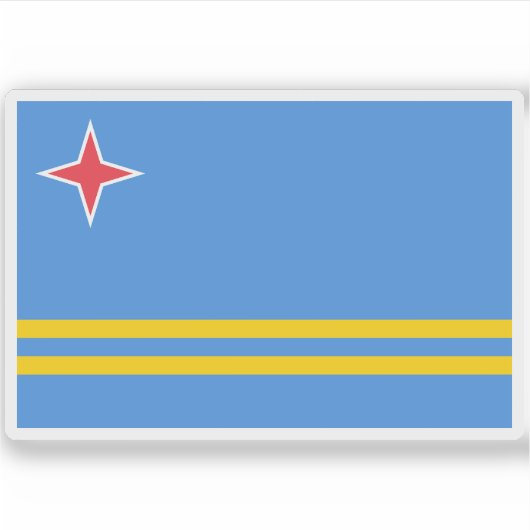 Sticker Drapeau d'Aruba (Devant)